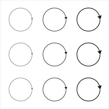 Hand drawn set of objects. Vector grunge round shapes. Simple hand drawn circle. Stock Illustration