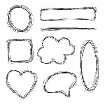 Hand drawn shapes Stock Illustration