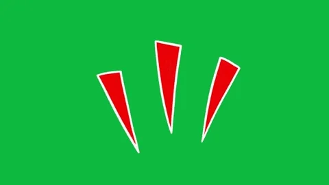 Hand Drawn Sharp Accent Line Burst 2D Green Screen Motion Graphic Overlay Stock Footage 342397879