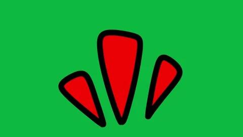Hand Drawn Sharp Accent Line Burst 2D Green Screen Motion Graphic Overlay Stock Footage 342397901
