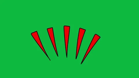 Hand Drawn Sharp Accent Line Burst 2D Green Screen Motion Graphic Overlay Stock Footage 342397919