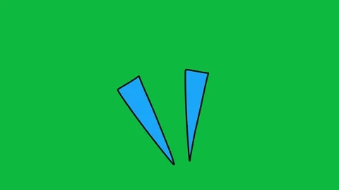 Hand Drawn Sharp Accent Line Burst 2D Green Screen Motion Graphic Overlay Stock Footage 342397970