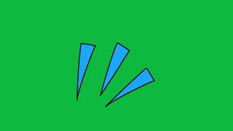 Hand Drawn Sharp Accent Line Burst 2D Green Screen Motion Graphic Overlay Stock Footage 342398003