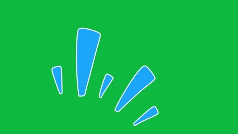 Hand Drawn Sharp Accent Line Burst 2D Green Screen Motion Graphic Overlay Stock Footage 342398110