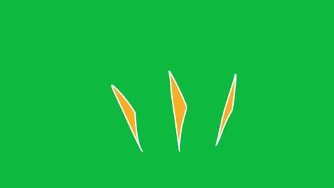 Hand Drawn Sharp Accent Line Burst 2D Green Screen Motion Graphic Overlay Stock Footage 342398245