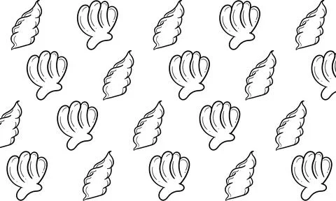 Hand drawn shell pattern イラスト素材