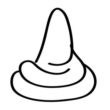 Hand drawn shit outline doodle icon. Shit sketch illustration isolated on whi Stock Illustration