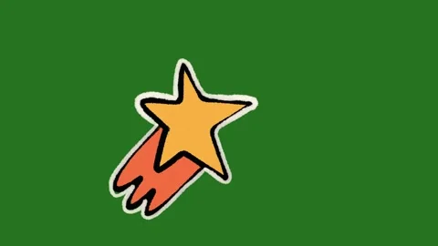 Hand-Drawn Shooting Star Animation | Magic 2D Hand-Drawn Space Motion Asset  Video stock 332127362