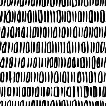 Hand drawn short vertical lines seamless pattern. Stock Illustration