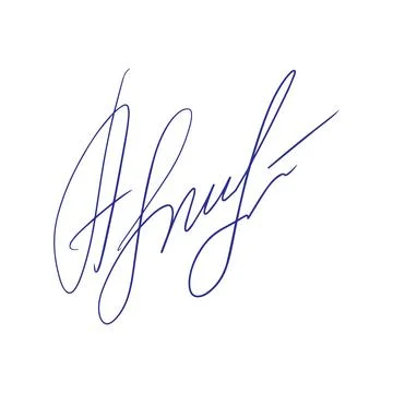 Hand-drawn signatures, examples of documents, certificates and contracts wi.. Stock Illustration