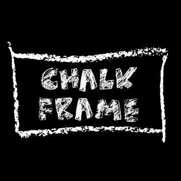 Hand Drawn Simple Chalk Frame Stock Illustration
