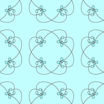 Hand Drawn Simple Floral Repeating Pattern Illustrazione stock