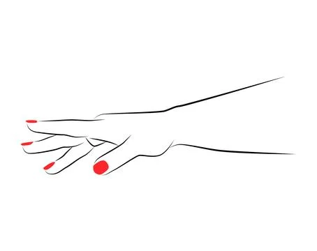 Hand drawn with simple lines 库存插图
