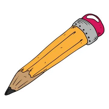 Hand drawn simple pencil. Stock Illustration
