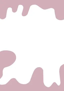 Hand drawn simple photo post or stories frame with smooth organic shapes tren Stock Illustration