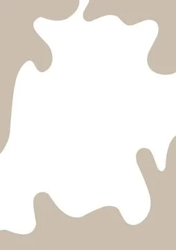 Hand drawn simple photo post or stories frame with smooth organic shapes tren Stock Illustration