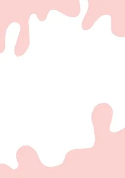 Hand drawn simple photo post or stories frame with smooth organic shapes trendy Stock Illustration
