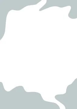 Hand drawn simple photo post or stories frame with smooth organic shapes trendy Stock Illustration