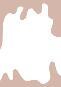 Hand drawn simple photo post or stories frame with smooth organic shapes tren Stock Illustration