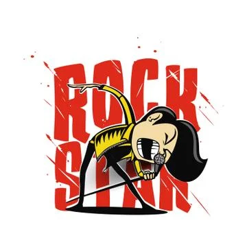 Hand drawn singer sketch vector illustration Stock Illustration