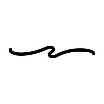 Hand drawn single swirl divider vector illustration with ornamental decorat.. Stock Illustration
