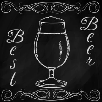 Hand drawn sketch of beer Illustrazione stock