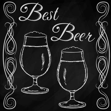 Hand drawn sketch of beer Stock Illustration
