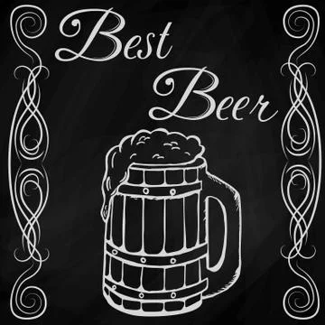 Hand drawn sketch of beer Stock Illustration