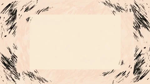 Hand drawn sketch border frame with copy space for text overlay, seamless l.. Stock Footage 342044900
