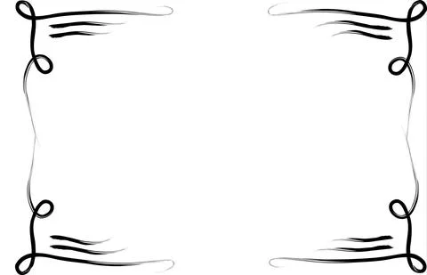 Hand drawn, sketch border, rectangle frames. Stock Illustration