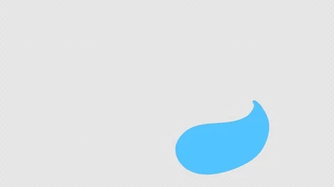 Hand drawn sketch of flying liquid splash water drop video frame isolated on tra Stock Footage 342090521