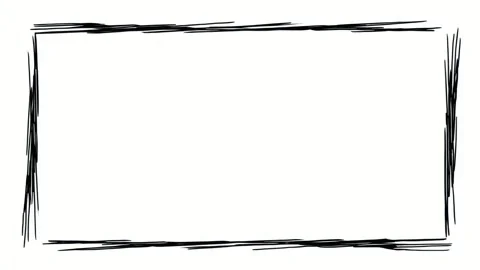 Hand drawn sketch frame border with copy space for text overlay, seamless l.. Stock Footage 342043571