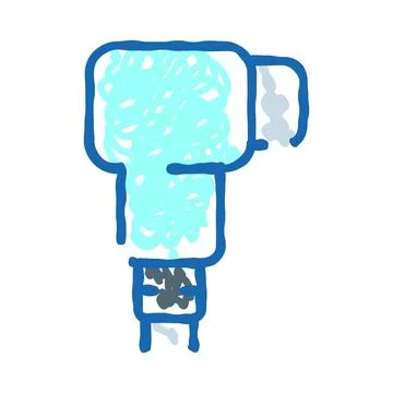 Hand drawn sketch illustration of electronic device charger Stock Illustration