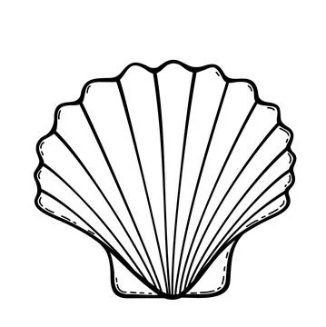 Hand drawn sketch sea shell-10 Stock Illustration