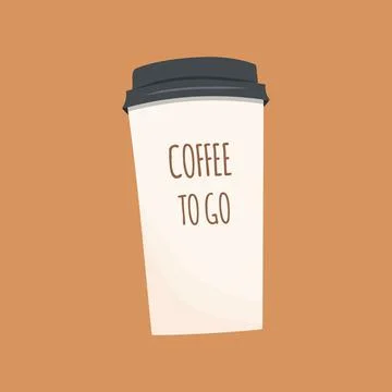 Hand drawn sketch vector illustration of paper to go take away coffee or tea cup Stock Illustration