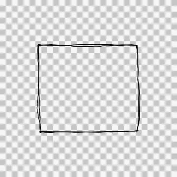Hand drawn sketched frame. Stock Illustration