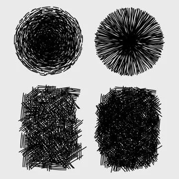 Hand drawn sketches rough hatching grunge texture. vector illustration Illustrazione stock