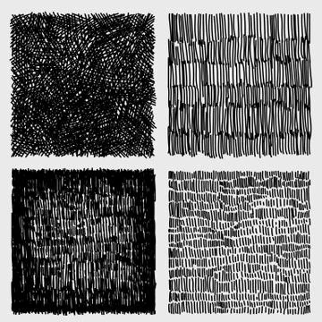 Hand drawn sketches rough hatching grunge texture. vector illustration 스톡 일러스트
