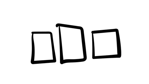 A hand-drawn sketchy graph of columns of different sizes. Stock Footage 111055938