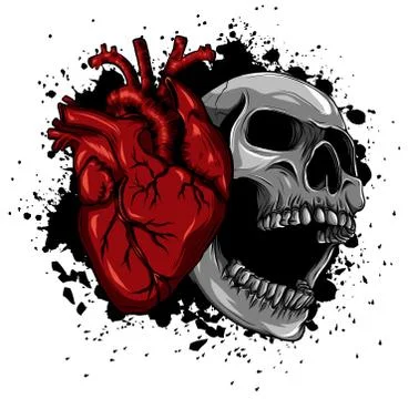 Hand drawn skull doodle. Vector illustration design Stock-Illustration