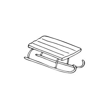 Hand-drawn sled Stock Illustration
