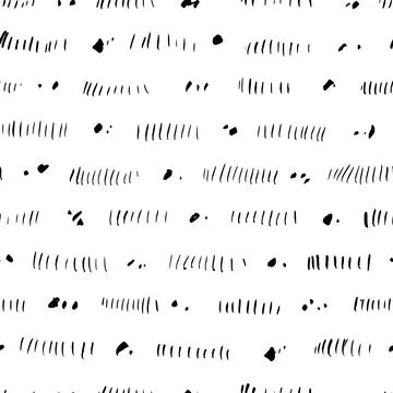 Hand drawn small doodle lines seamless pattern. 库存插图