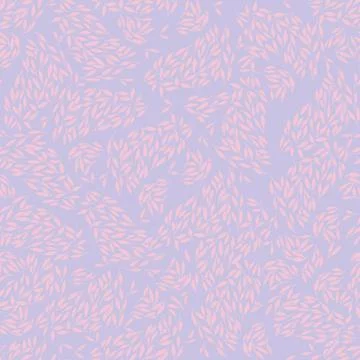 Hand drawn small leaves seamless pattern. Ink texture with foliage. Stock Illustration