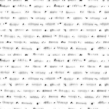 Hand drawn small lines vector seamless pattern 库存插图