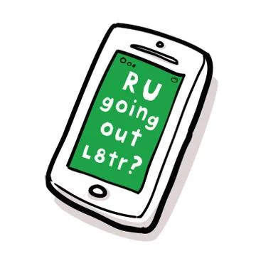 Hand Drawn Smartphone Stock Illustration