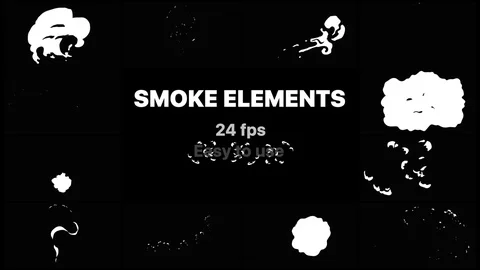 Hand Drawn Smoke Elements Stock After Effects
