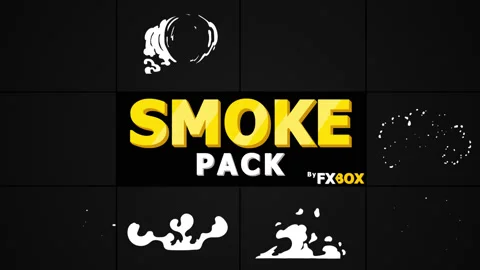 Hand Drawn Smoke Elements And Transitions Pack Stock Footage 131023039