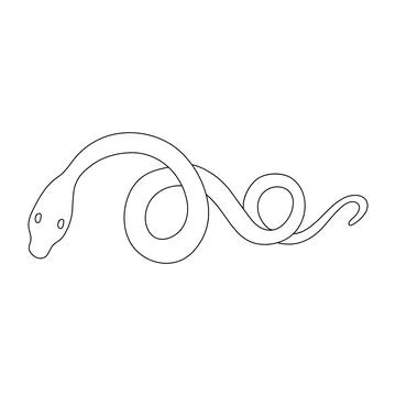 Hand drawn snake Illustrazione stock