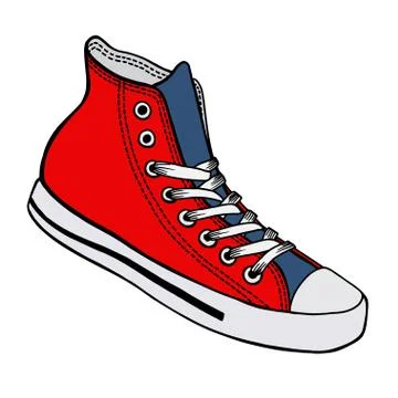 Hand-drawn sneakers. Illustrazione stock