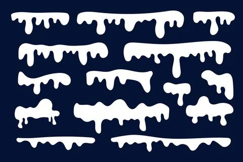 Hand drawn snow shape on dark background Stock Illustration